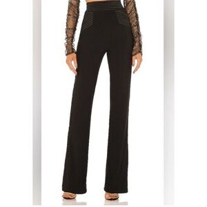 ZHIVAGO Eye of Horus Pant Black Full Length Zipper Embellished Waist Womens US 6